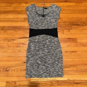 Knit Gray and Black Women's Dress
